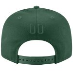 Custom Personalized Adjustable Snapback Hat with Green and Gold Stitching - Team Name and Number Personalized Green Green-Gold
