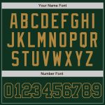 Custom Personalized Team Baseball Jersey - Green & Old Gold - Authentic with Name and Number Personalized Green Green-Old