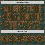 Custom Name and Number Baseball Jersey with 3D Green-Orange Slant Lines Pattern - Personalized Team Jersey Personalized Green
