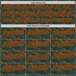 Custom Name and Number Baseball Jersey with 3D Green-Orange Slant Lines Pattern - Personalized Team Jersey Personalized Green