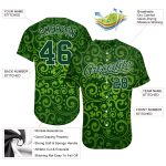 Custom St. Patricks Day Baseball Jersey - Personalized Green 3D Pattern Design with Name & Number Personalized Green Green-White