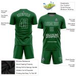 Custom Saudi Arabian Flag Soccer Jersey with Personalized Name & Number - Green-White Sublimation Uniform Personalized Green