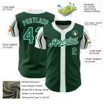 Custom Name and Number Baseball Jersey - Personalized Kelly Green-White Color, 3 Arm Shapes, Authentic Team Apparel Personalized