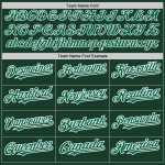 Custom Name and Number Baseball Jersey - Personalized Kelly Green-White Color, 3 Arm Shapes, Authentic Team Apparel Personalized
