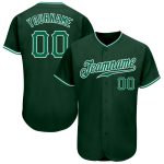 Personalized Kelly Green-White Authentic Baseball Jersey for Men and Women Personalized Green Kelly Green-White Authentic