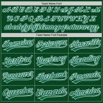 Custom Green Authentic Throwback Baseball Jersey with Personalized Name & Number - Kelly Green/White Personalized Green Kelly