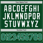 Custom Green Authentic Throwback Baseball Jersey with Personalized Name & Number - Kelly Green/White Personalized Green Kelly