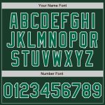 Custom Kelly Green White Bomber Varsity Letterman Jacket Full-Snap Design Personalized Green Kelly Green-White Bomber Full-Snap