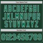 Custom Name and Number Kelly Green Varsity Letterman Jacket - Personalized Bomber Full-Snap Team Jacket Personalized Green
