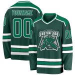 Custom Green Kelly Hockey Jersey - Personalized White Accent Design Personalized Green Kelly Green-White Hockey Jersey