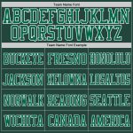 Custom Name and Number Personalized Green Kelly Green-White Authentic Football Jersey Personalized Green Kelly Green-White