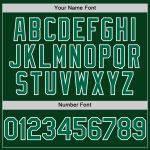 Custom Name & Number Personalized Green Baseball Jersey - Authentic Throwback Mesh Kelly Green-White Personalized Green Kelly
