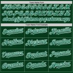 Custom Name & Number Personalized Green Baseball Jersey - Authentic Throwback Mesh Kelly Green-White Personalized Green Kelly