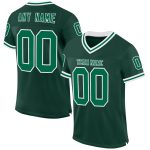 Custom Kelly Green Throwback Football Jersey with Personalized Name and Number - Authentic Mesh Team Gear Personalized Green