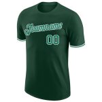 Custom Name and Number Performance T-Shirt in Kelly Green and White - Personalized Team Tee Personalized Green Kelly Green-White