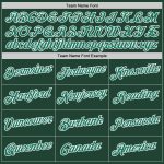 Custom Name and Number Performance T-Shirt in Kelly Green and White - Personalized Team Tee Personalized Green Kelly Green-White