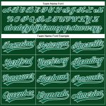 Custom Team Name Number Green Kelly Green-White Performance Vapor Golf Polo Shirt Personalized Green Kelly Green-White Performance