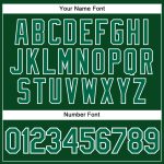 Custom Team Name Number Green Kelly Green-White Performance Vapor Golf Polo Shirt Personalized Green Kelly Green-White Performance