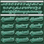Custom Name and Number Unisex Softball Jersey - Kelly Green White Two-Button Personalized Team Apparel Personalized Green