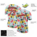 Personalized Summer Holiday Fruit T-Shirt with 3D Pink-Black Pattern, Custom Name and Number, Medium Green Team Apparel Personalized
