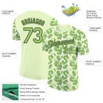 Custom Name and Number Dollar Sign Performance T-Shirt, Neon Green-Black 3D Money Theme Design, Team Apparel Personalized