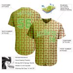 Personalized Green Neon 3D Baseball Jersey Custom Name & Number - Team Design Personalized Green Neon Green-White 3D Pattern