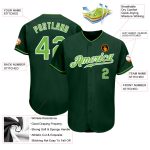Custom Authentic Baseball Jersey with Neon Green-White Design, Personalized Name & Number Personalized Green Neon Green-White