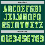 Custom Green Neon Football Jersey with Name & Number - Authentic Mesh Team Style Personalized Green Neon Green-White Mesh