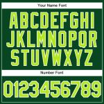 Custom Neon Green Performance Golf Polo Shirt with Name & Number - Personalized Team Apparel Personalized Green Neon Green-White
