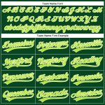 Custom Neon Green Performance Golf Polo Shirt with Name & Number - Personalized Team Apparel Personalized Green Neon Green-White
