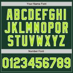 Custom Name Number Unisex Softball Jersey Green Neon Two-Button Design - Personalized Team Apparel Personalized Green Neon
