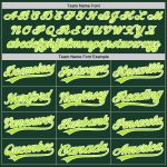 Custom Name Number Unisex Softball Jersey Green Neon Two-Button Design - Personalized Team Apparel Personalized Green Neon