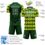 Custom Name and Number Soccer Jersey - Personalized Sublimation Neon Green Yellow-White Uniform Personalized Green Neon Yellow-White