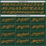 Custom Name Number Personalized Green Gold Black Baseball Jersey Sleeveless Authentic Team Apparel Personalized Green Old