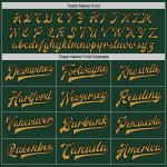 Custom Name Number Old Gold-Black Bomber Varsity Letterman Jacket Personalized Green Full-Snap Team Jacket Personalized Green