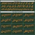 Custom Name and Number Authentic Old Gold and Black Baseball Jersey - Personalized Green Team Jersey Personalized Green Old