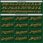Custom Name and Number Green Old Gold-Black Mesh Throwback Baseball Jersey - Personalized Authentic Team Apparel Personalized