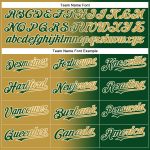 Custom Green Gold Cream Gradient Baseball Jersey with Personalized Name and Number - Authentic Fashion Team Gear Personalized