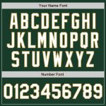 Customizable Unisex Softball Jersey with Personalized Name & Number - Green Old Gold Pinstripe Two-Button Design Personalized