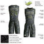 Custom Name and Number Basketball Jersey - Personalized Green Olive and Navy Round Neck Sublimation Suit Personalized Green