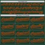 Custom Name and Number Baseball Jersey - 3D Green Orange Abstract Network Design Personalized Green Orange 3D Pattern Design