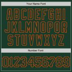 Custom Name and Number Authentic Baseball Jersey, Personalized 3D Green Orange Abstract Splatter Design, Unique Teamwear