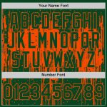 Custom Name and Number Authentic Baseball Jersey with Personalized Green Orange 3D Dripping Splatter Art Design Personalized