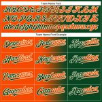 Custom Gradient Baseball Jersey - Personalized Green Orange-Cream Design with Team Name and Number Personalized Green Orange-Cream