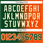 Custom Name and Number Unisex Softball Jersey in Green Orange-Cream Gradient - Personalized Two-Button Fashion Design Personalized