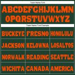 Custom Team Name Number Fleece Jogger Sweatpants in Green Orange - Personalized Athletic Pants Personalized Green Orange