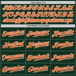 Custom Name and Number Personalized Baseball Jersey - Authentic Green Orange-Gray Split Fashion Team Jersey Personalized