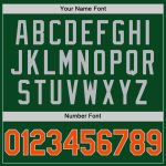 Custom Name and Number Authentic Baseball Jersey - Personalized Green Orange-Gray Throwback Team Jersey Personalized Green