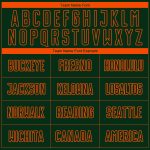 Custom Name and Number Sublimation Soccer Jersey - Personalized Green and Orange Team Uniform Personalized Green Orange Sublimation