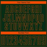 Custom Name and Number Sublimation Soccer Jersey - Personalized Green and Orange Team Uniform Personalized Green Orange Sublimation